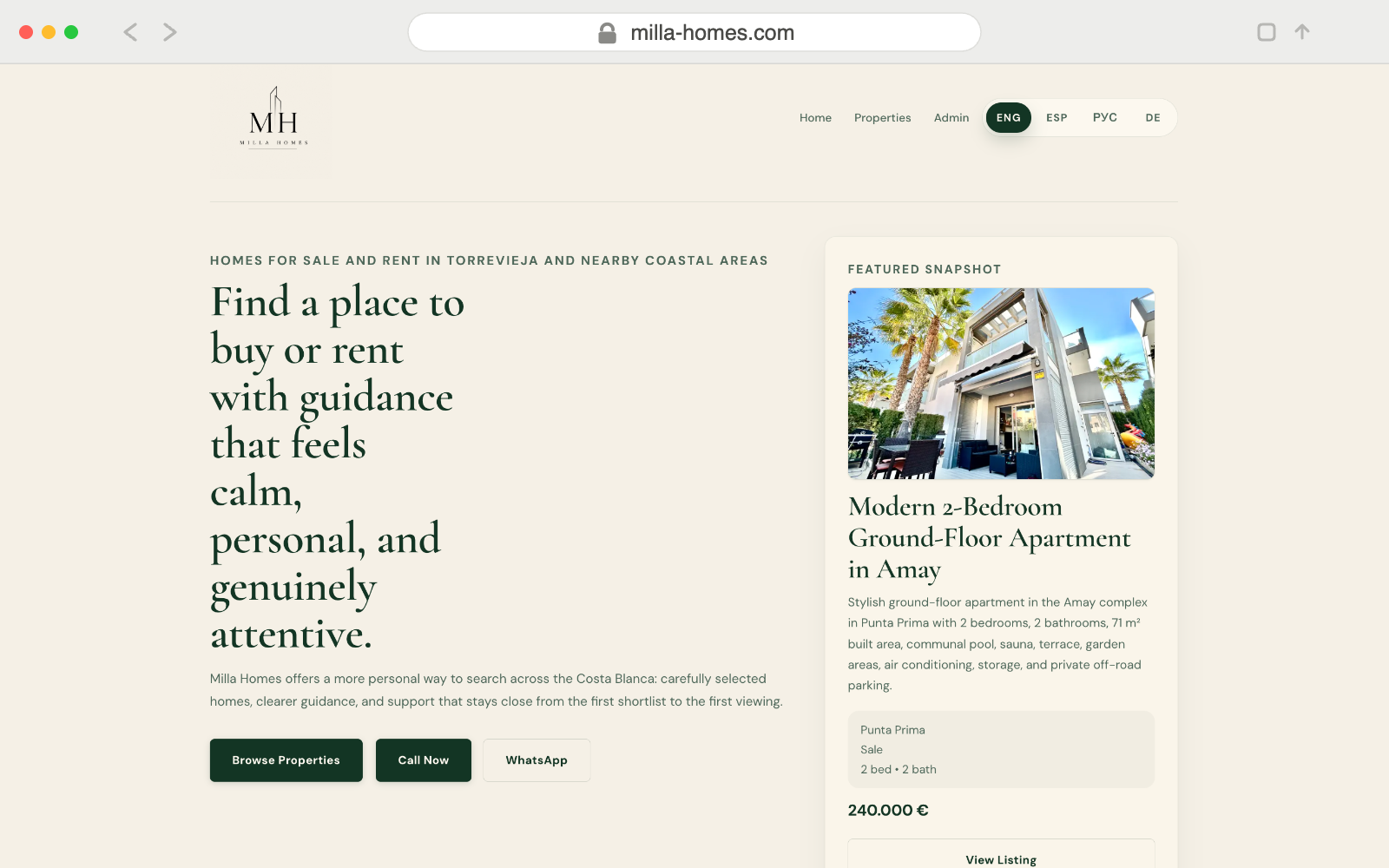 Milla Homes — Home